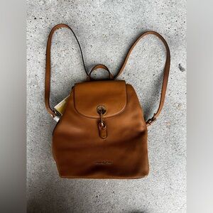 NWT MICHAEL KORS raven pebbled leather medium backpack